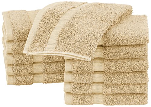Product Cover Pinzon Organic Cotton Bathroom Washcloths, Set of 12, Sand