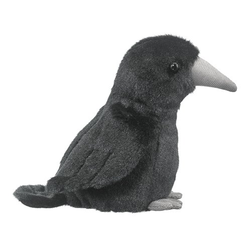 Product Cover Play Critters Wildlife Artists Raven Plush Finger Puppet Toy, 5.5