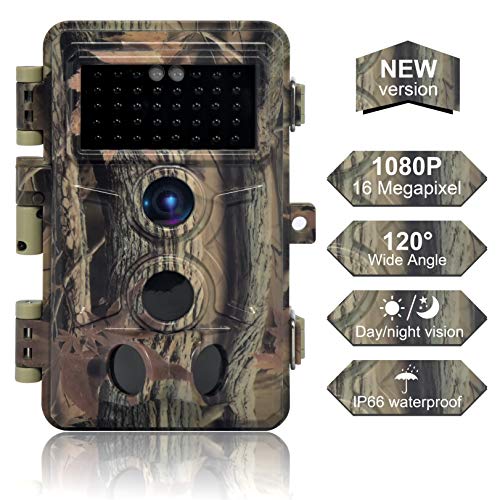 Product Cover DIGITNOW Trail Camera 16MP 1080P, Game Camera with No Glow LED Infrared Night Vision Up to 65Ft, Waterproof Wildlife Hunting Cameras with 120° Wide Angle / 0.2s Trigger Time