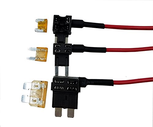 Product Cover Moeye 12V Car Add-a-circuit Fuse Adapter Mini TAP ATM APM Blade Fuse Holder, 3 Pack