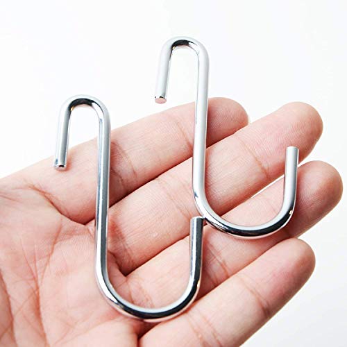 Product Cover 24 Pack Heavy Duty S Hooks Stainless Steel S Shaped Hooks Hanging Hangers for Kitchenware Spoons Pans Pots Utensils Clothes Bags Towers Tools Plants