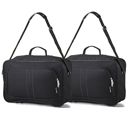 Product Cover 2 PCS 16-inch Carry On Hand Luggage Flight Duffle Personal or Underseat Bag 19L