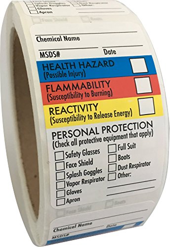 Product Cover SDS Stickers/MSDS Stickers, 1.5