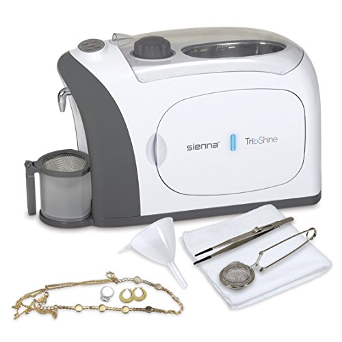Product Cover TrioShine 3 in 1 Ultrasonic Jewelry Cleaner Machine, Jewelry Steam Cleaner, UV Light Sanitizer (Kills 99.9% Bacteria) | Professional Grade for Rings, Watches, Earrings, Pacifiers, Eyeglasses, Dentures