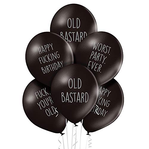 Product Cover Funny Party Pieces Abusive Birthday Balloons - Pack Of 12 Different Funny Offensive Balloons (For Him)