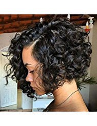 Product Cover Cool2day Short Curly Wave Synthetic Hair Anime Deep Wave Heat Resistant Full Wigs for Black Women