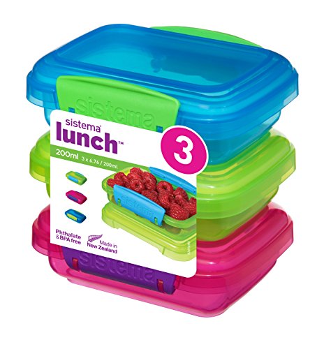 Product Cover Sistema 41524 Lunch Collection Food storage containers, Blue, Green, Pink