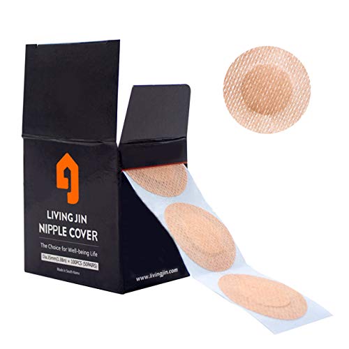 Product Cover LIVING JIN Nipple Guards, Anti-Chafing Nipple Cover Sets for Runners, 50 Pairs(100pcs), Nipple Tape, Nip Protectors, Nipple Stickers, Adhesive Bandage