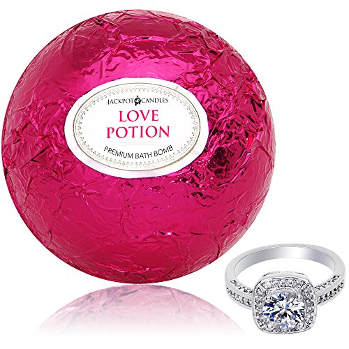 Product Cover Bath Bomb with Ring Inside Love Potion Extra Large 10 oz. Made in USA (Surprise)