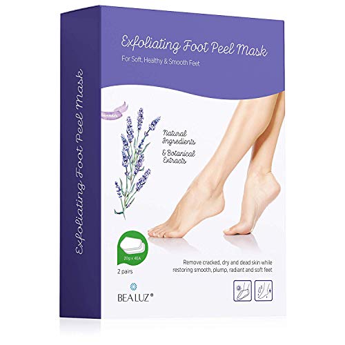 Product Cover 2 Pairs Foot Peel Mask Exfoliant for Soft Feet in 1-2 Weeks, Exfoliating Booties for Peeling Off Calluses & Dead Skin, For Men & Women Lavender by Bea Luz