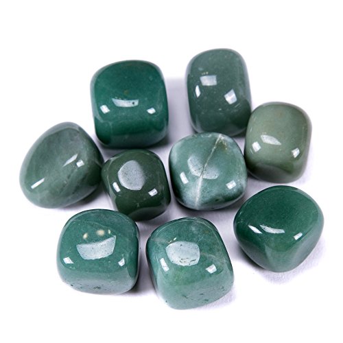 Product Cover Bingcute Brazilian Tumbled Polished Natural Stones 1/2 Ib for Wicca, Reiki, and Energy Crystal Healing (Aventurine)