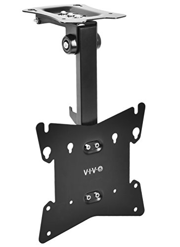 Product Cover VIVO Black Manual Flip Down 20 to 37 inch TV Mount | Folding Pitched Roof Ceiling Mounting for Flat TV's and Monitors (MOUNT-M-FD37B)