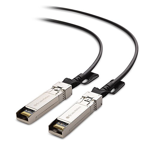 Product Cover Cable Matters 10GBASE-CU Passive Direct Attach Copper Twinax SFP Cable (SFP+ Cable) Compatible with Cisco, Dell, Ubiquiti, D-Link, Juniper, Huawei, Mellanox, Mikrotik, Netgear, Supermicro Devices 2m