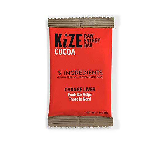 Product Cover KiZE Bar (10 Pack) - Cocoa | Real Ingredients, Real People, Every Bar Helps Those in Need | Non GMO, Gluten Free, No Added Sugar, Simple Ingredients