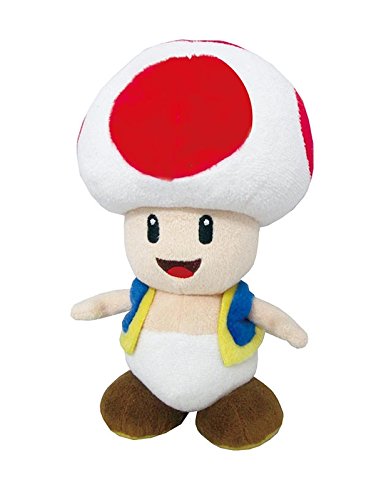 Product Cover Little Buddy Super Mario All Star Collection 1417 Toad Stuffed Plush, 7.5