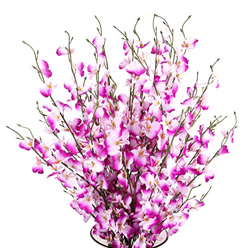 Product Cover TYEERDEC Artificial Orchids Flowers, 10 Pcs Silk Fake Orchids Flowers in Bulk Orquideas Flowers Artificial for Indoor Outdoor Wedding Home Office Decoration Festive Furnishing Purple