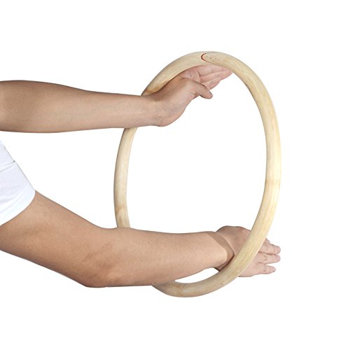 Product Cover ZooBoo Wing Chun Rattan Ring - Natural Wood Rings Wing Tsun Kung Fu Legs Hand Strength Training Equipment Yewen Sau Sticky Ip Man Siu Lum Kung Fu Rings - Rattan 14 inch