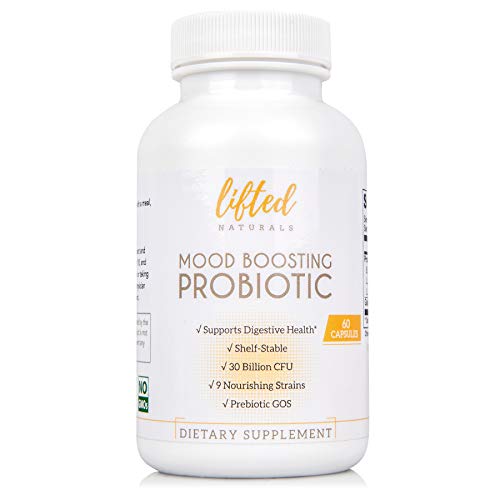 Product Cover Probiotic - Mood Boosting Probiotic - Anxiety Formula w/ GOS Prebiotic - Probiotics for Gut Health - Digestive + Immune Blend - Prebiotics for Mental Support