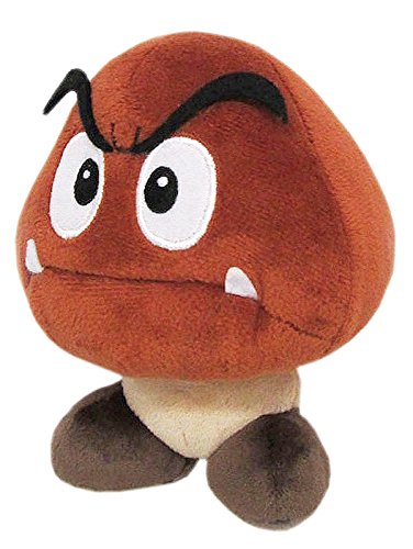 Product Cover Little Buddy Super Mario All Star Collection 1427 Goomba Stuffed Plush, 5