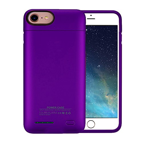 Product Cover BIGFOX iPhone 7 Plus Battery Case, iPhone 8 Plus/7 Plus Charger Case 4200mAh Magnetic Battery Cases Slim Rechargeable External Battery Pack for iPhone 8 Plus/7 Plus/6S Plus/6 Plus (Purple)