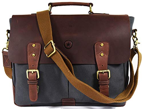 Product Cover Messenger Bag for Men and Women | Shoulder Bag with Multiple Compartments Zippered Pockets School Bag (Grey)