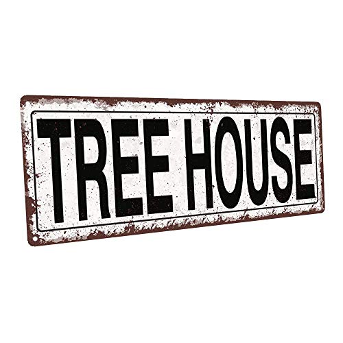 Product Cover Homebody Accents TM Tree House Metal Street Sign, Rustic, Vintage