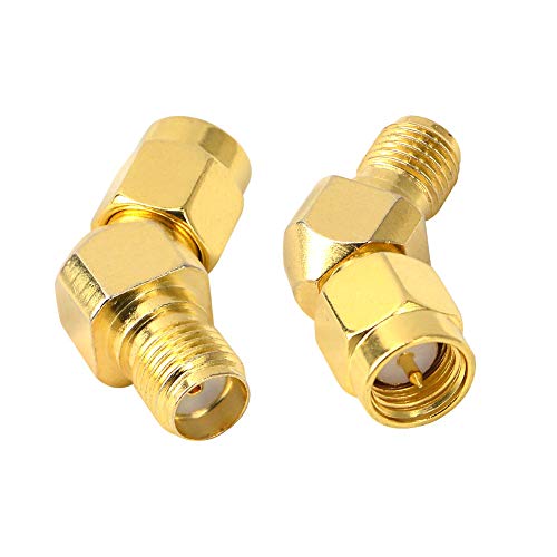 Product Cover FPV Antenna Adapter SMA Male to Female Antenna Adapter Gold Plated Connector for FPV Race RX5808 Fatshark Goggles Wi-Fi Antenna/Signal Booster/Repeaters/Radio/RF Coaxial Coax Pack of 2