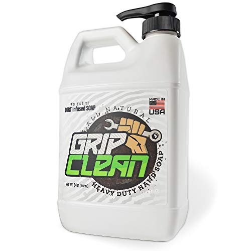 Product Cover Grip Clean | Hand Cleaner for Auto Mechanics - Heavy Duty Pumice Soap, All Natural & Dirt Infused for Dry Hands