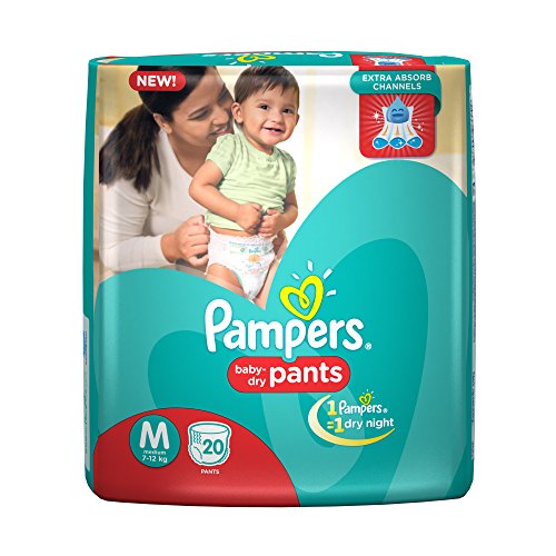 Product Cover Pampers Medium Size Diapers Pants (20 Count)