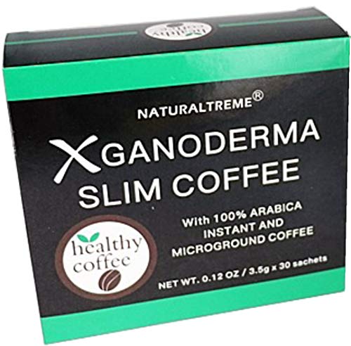 Product Cover PureGano Ganoderma Slim Coffee Weight Loss 100% Arabica Black Premium Instant Coffee - 2 Box of 30 Sachets + 4 Bonus Sachets - 64 Sachets Total