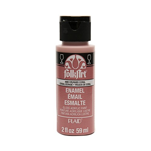 Product Cover FolkArt Enamel Glass & Ceramic Paint in Assorted Colors (2 oz), 4466, Crushed Coral