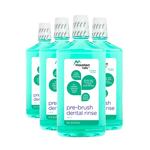 Product Cover Mountain Falls Pre-Brush Dental Rinse, Mint, 16 Fluid Ounce (Pack of 4)
