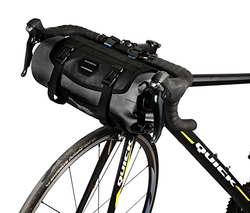 Product Cover Roswheel Attack Series 111369 Waterproof  Adjustable Capacity Bike Bicycle Cycling Handlebar Bag with Detachable Dry Pack, Black