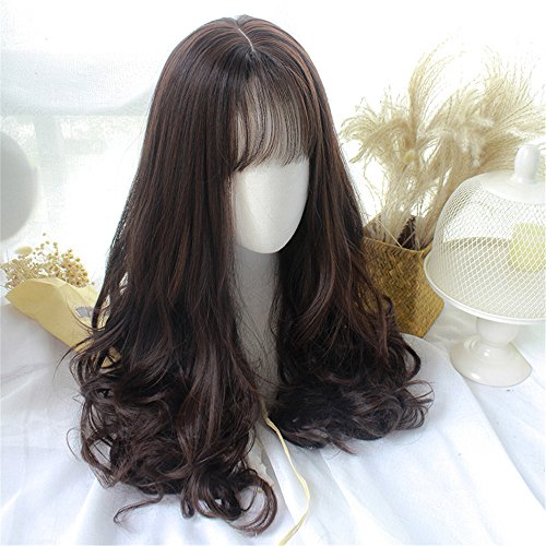 Product Cover Long Curly Wig Wavy Hair Heat Resistant Wig for Cosplay Party Costume