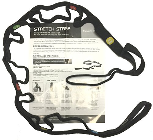 Product Cover Therapist's Choice Stretch Strap with Loops to Increase Flexibility, Dynamic Stretching Tool for Athletes Including Dancers, Cheerleaders, Gymnasts, Runners, Pilates and Yoga Elastic Stretch Band