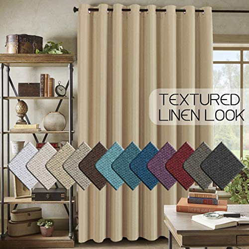 Product Cover H.VERSAILTEX Room Darkening Linen Curtain for Sliding Door (100
