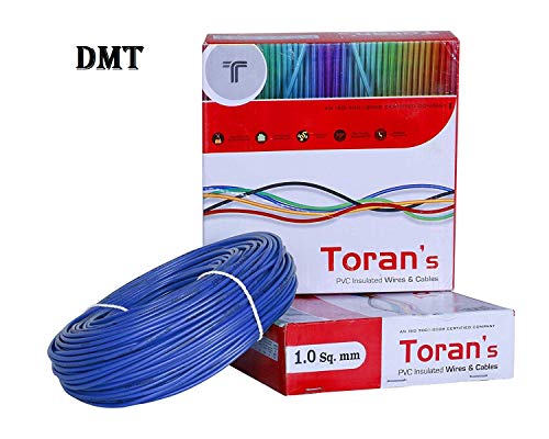Product Cover Toran Dmak 1 Sq mm Wire 90 Meter Coil (Blue)
