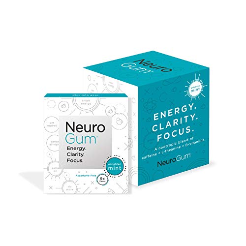 Product Cover Neuro Gum Nootropic Energy Gum | Caffeine + L-theanine + B Vitamins | Sugar Free + Gluten Free + Non GMO + Vegan | Enlighten Mint Flavor (54 Count)