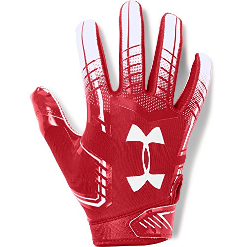 Product Cover Under Armour boys F6 Youth Football Gloves Red (600)/White Youth Medium