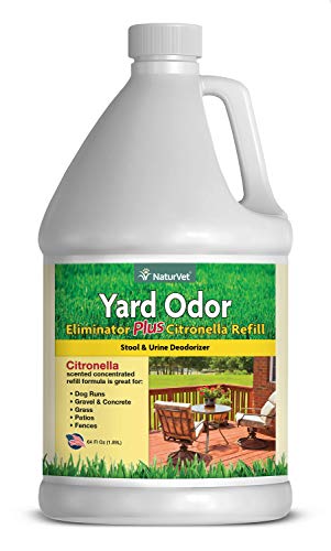 Product Cover NaturVet - Yard Odor Eliminator Plus Citronella Spray - Eliminate Stool and Urine Odors from Lawn and Yard - Designed For Use on Grass, Patios, Gravel, Concrete & More - 64oz Refill (No Hose Nozzle)