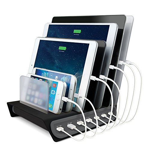 Product Cover Naztech Power Hub 7 High-Speed Charging Station. Individually Charge 7 Devices Simultaneously With IntelliQ Smart Chip Technology, Powerful 70W/14A O/P For iPhone 8/8 Plus, Galaxy S9/S9+, iPad & More