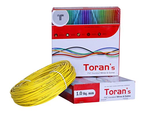 Product Cover Toran DMAK 1 Sq mm Wire Coil (Yellow, 90 m)