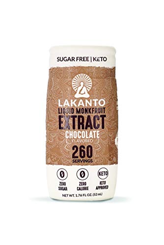 Product Cover Lakanto Liquid Monkfruit Extract Sweetener, Sugar-Free Keto Drops (Chocolate - 1.76 Fl Oz)