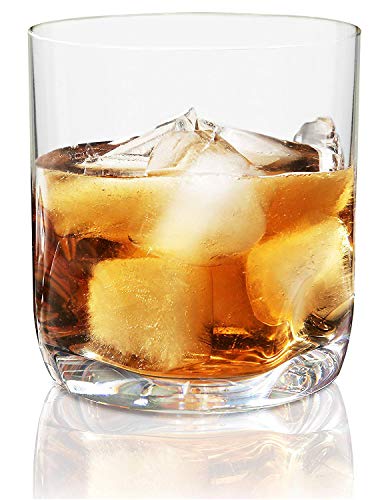 Product Cover Vivocci Unbreakable Tritan Plastic Rocks 12.5 oz Whiskey & Double Old Fashioned Glasses | Thumb Indent Base | Ideal for Bourbon & Scotch | Perfect For Homes & Bars | Dishwasher Safe Barware | Set of 2