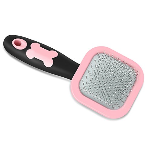 Product Cover Glendan Dog Brush & Cat Brush- Slicker Pet Grooming Brush- Shedding Grooming Tools(Pink)