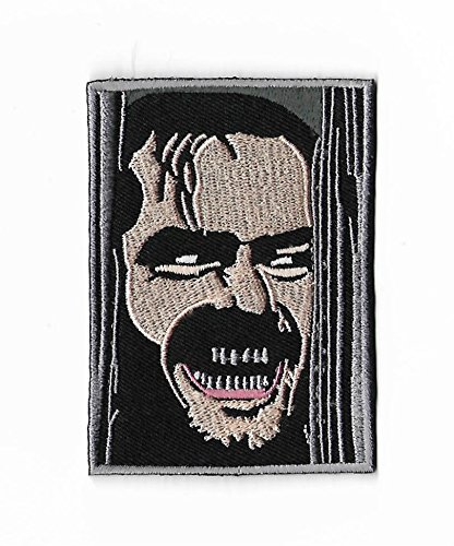Product Cover The Shining Patch (3.5 Inch) Embroidered Iron on Badge Applique Jack Nicholson Horror Movie Souvenir Costume Stanley Kubrick Here's Johnny