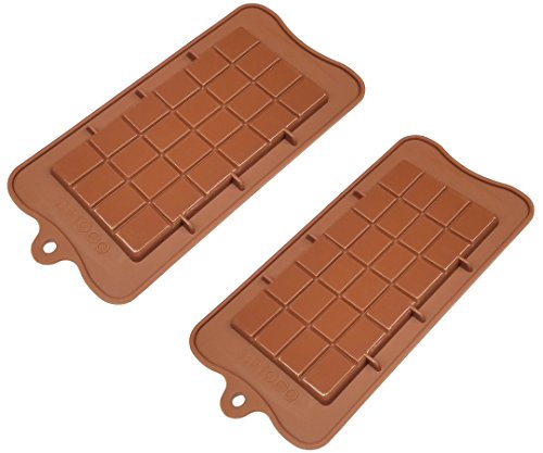 Product Cover TYH Supplies 2 Pack Food Grade Non Stick Silicone Break Apart Chocolate Bar Mold