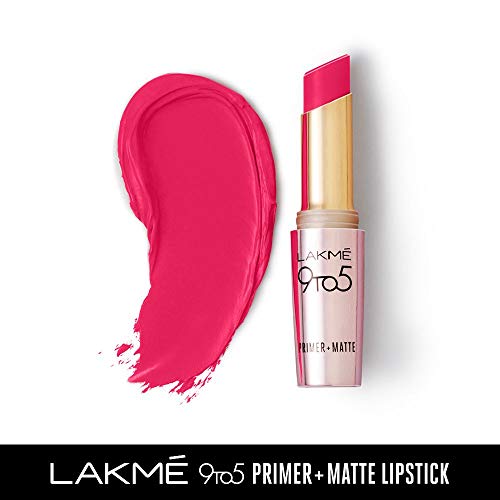 Product Cover Lakme 9 to 5 Primer Matte Lip Color, Ruby Rush MR20, 3.6g