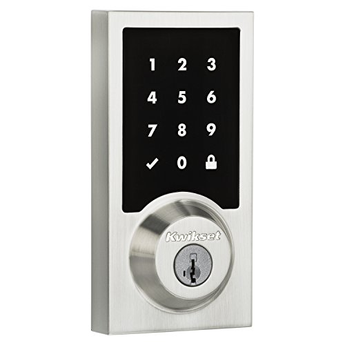 Product Cover Kwikset SmartCode 915 Touchscreen Contemporary Electronic Deadbolt Featuring Smartkey In Satin Nickel