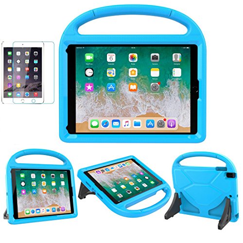 Product Cover iPad 9.7 2018/2017 / Air 1/2 / Pro 9.7 Case for Kids - SUPLIK Duable Shockproof Protective Handle Bumper Stand Cover with Screen Protector for iPad 9.7 inch 5th/6th Generation, Blue